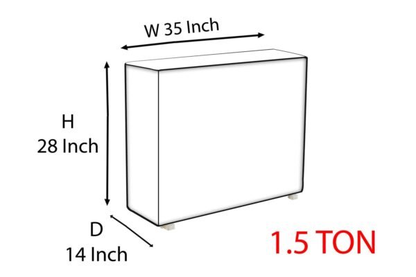 Premium Waterproof AC Cover Set for 1.5 Ton Units For Indoor & Outdoor Protection Suitable for all Brands - Image 2