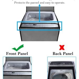 Suitable for LG 7 kg, 7.2 kg, 7.5 kg, 8 kg (56X56X88 CMS, Grey)