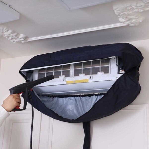 Waterproof Split AC Service Wash Bag Cover with Drain Outlet | Indoor Unit Service Cover Bag | Ac Service Cleaning Wash Bag Cover Jacket For 1 Ton-1.5 & 2 Ton AC Navy Blue